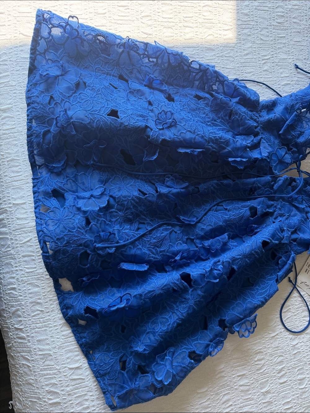 Brand new w tags For Love & Lemons Serena Blue Mini dress Small - Picture 3 of 10